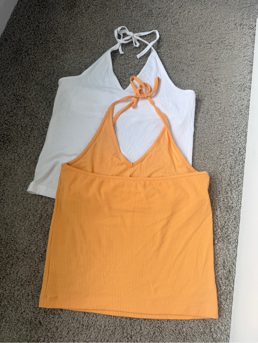 Halter Ribbed Tank Tops - Picture 2 of 2